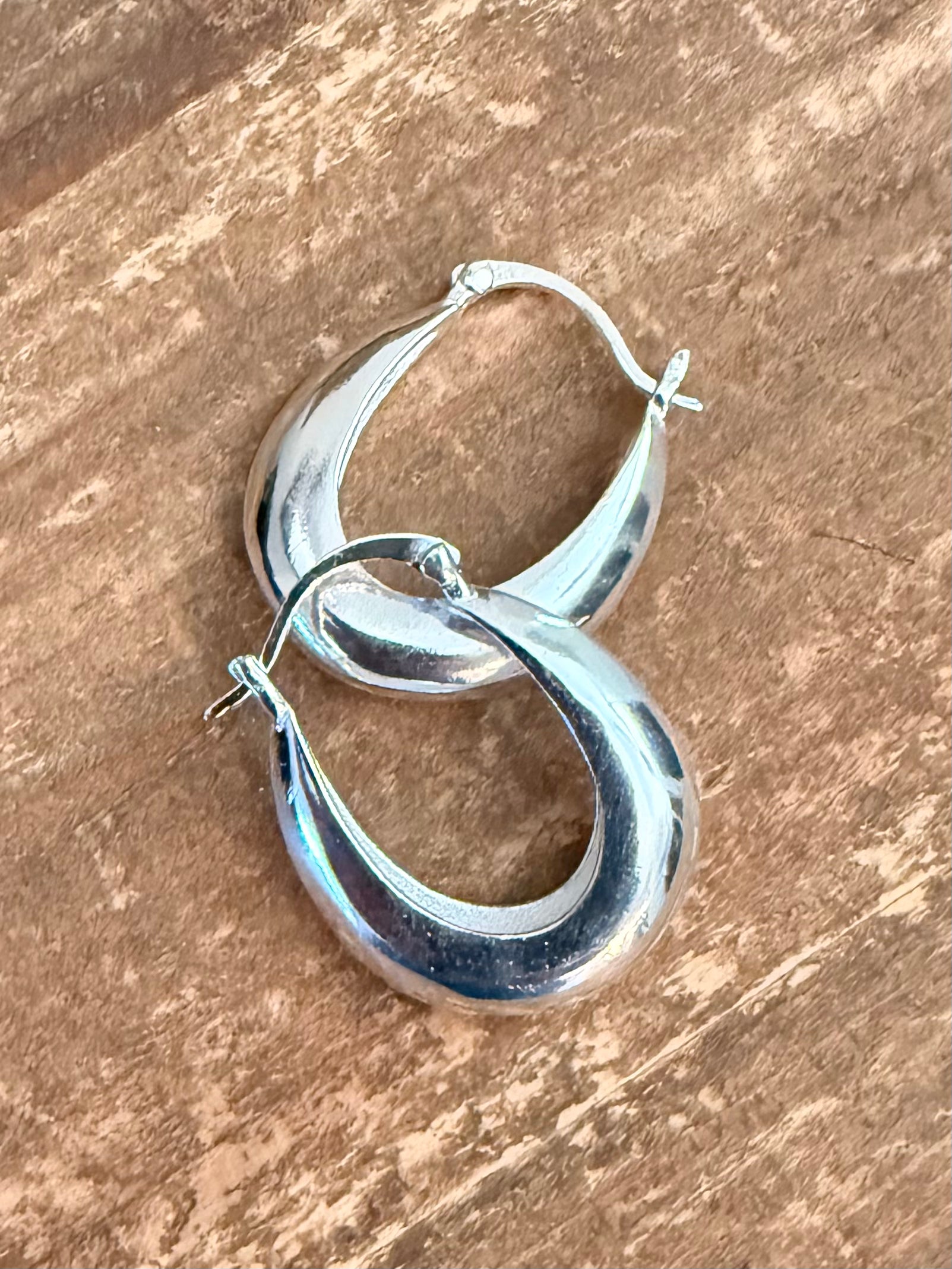 Silver Hoop Earrings