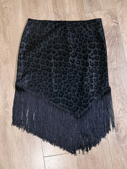 Black Leopard Fringe