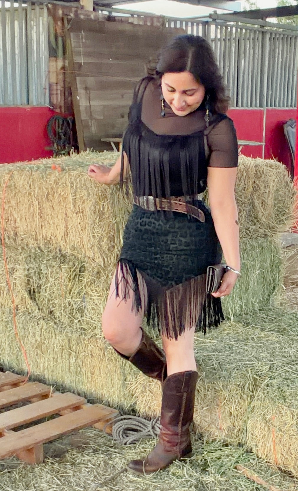 Black Leopard Fringe