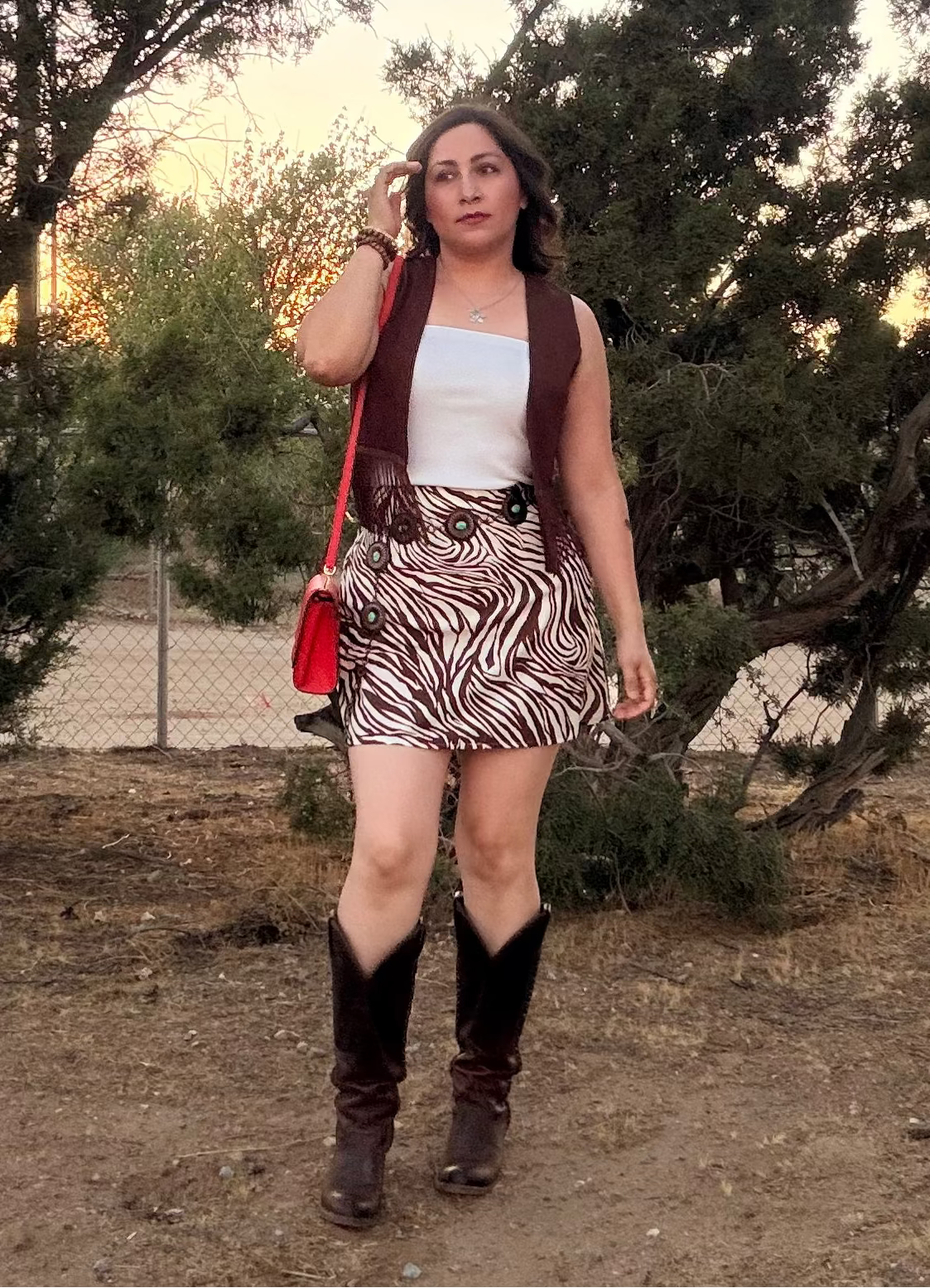 Zebra Print Skirt